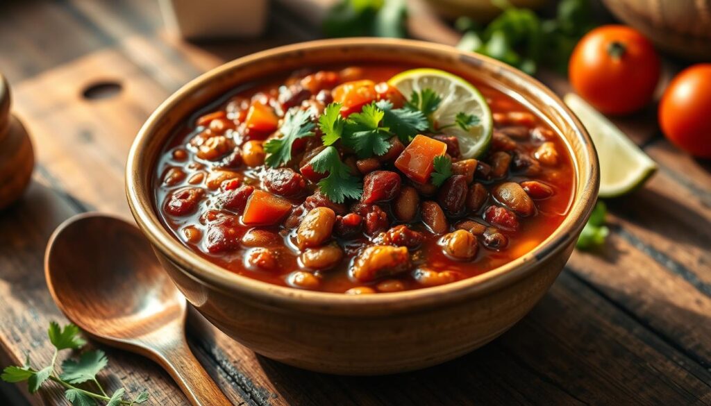 chili sin carne med kidneybønner variation