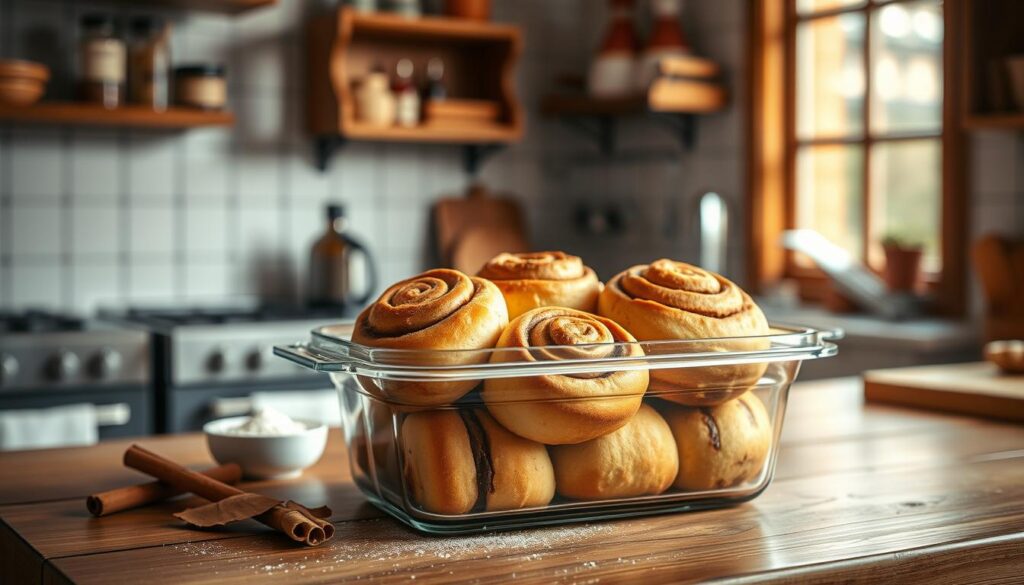 opbevaring af kanelsnegle i lufttæt beholder