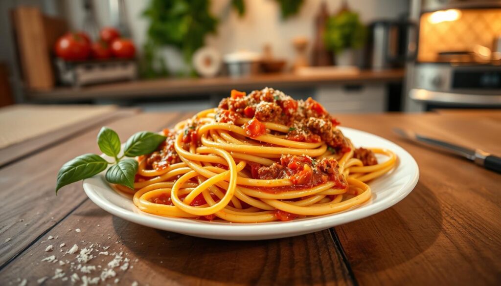 pasta med kødsovs opskrift