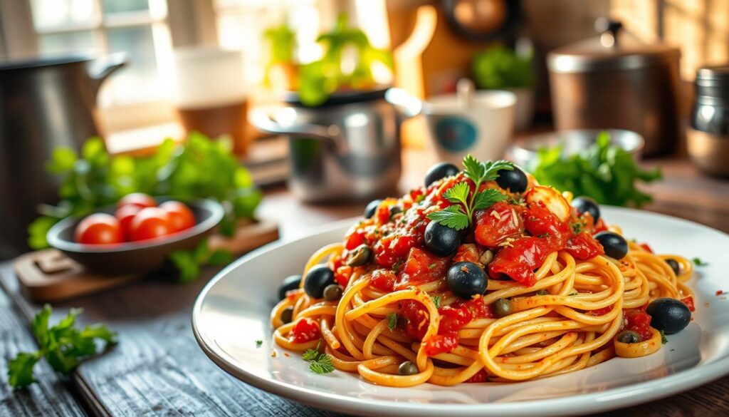 pasta puttanesca opskrift