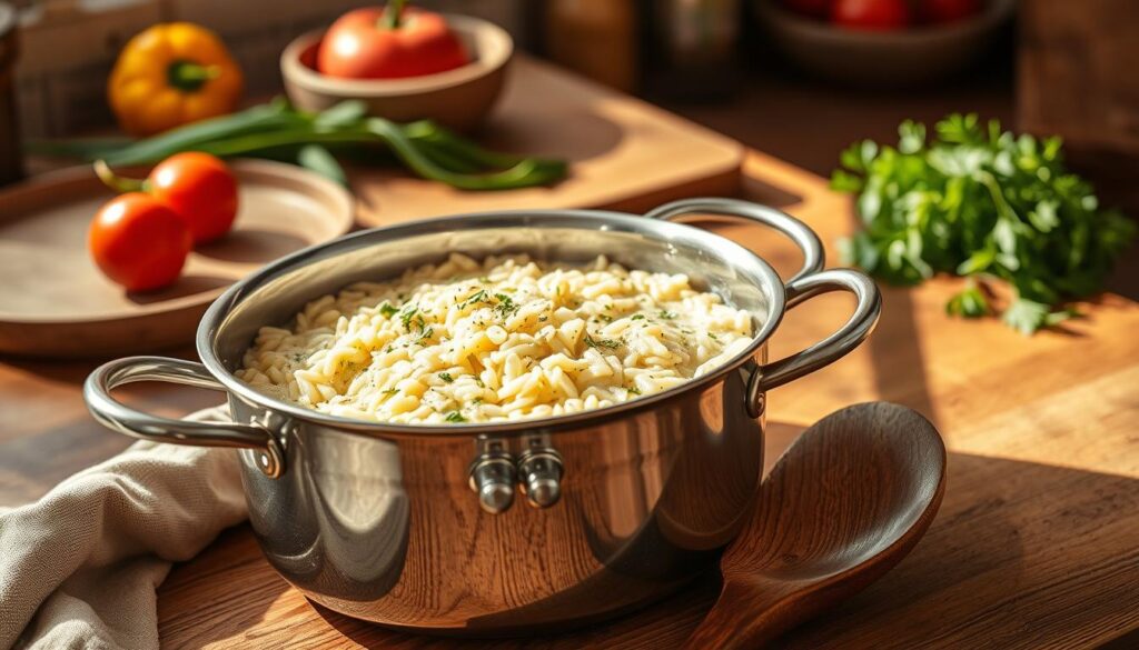 risotto gryde og træske til tilberedning risotto gryde og træske til tilberedning