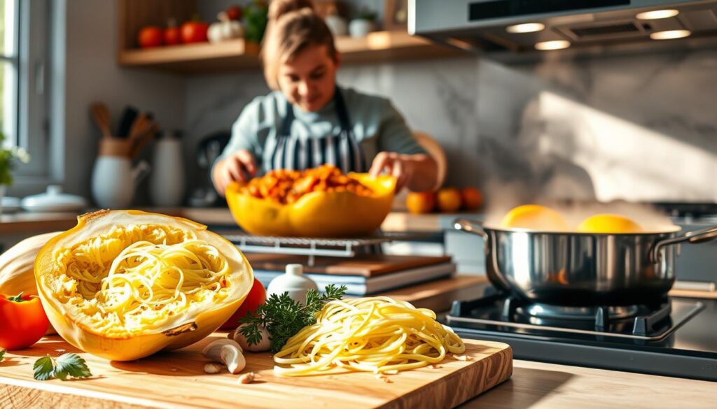 spaghetti squash tilberedning med forskellige metoder