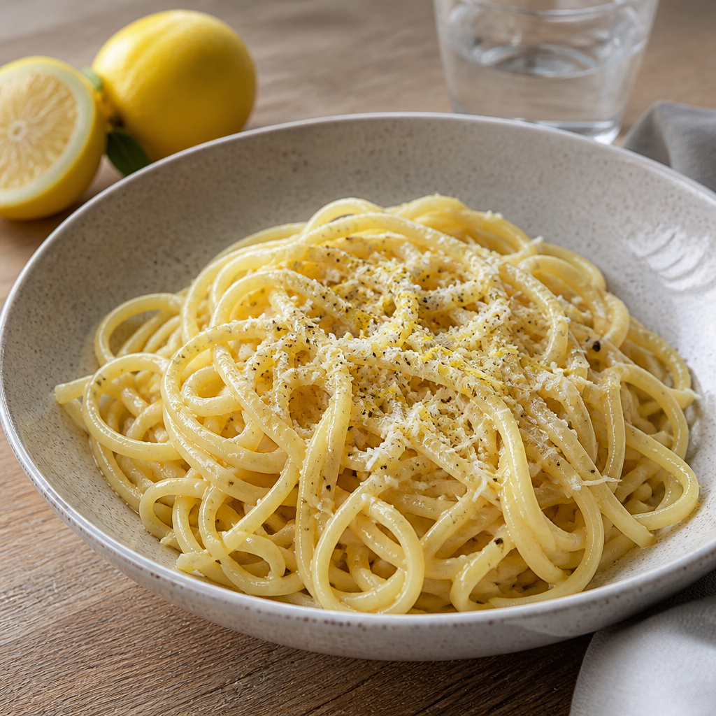 Pasta al limone med frisk persille og parmesan